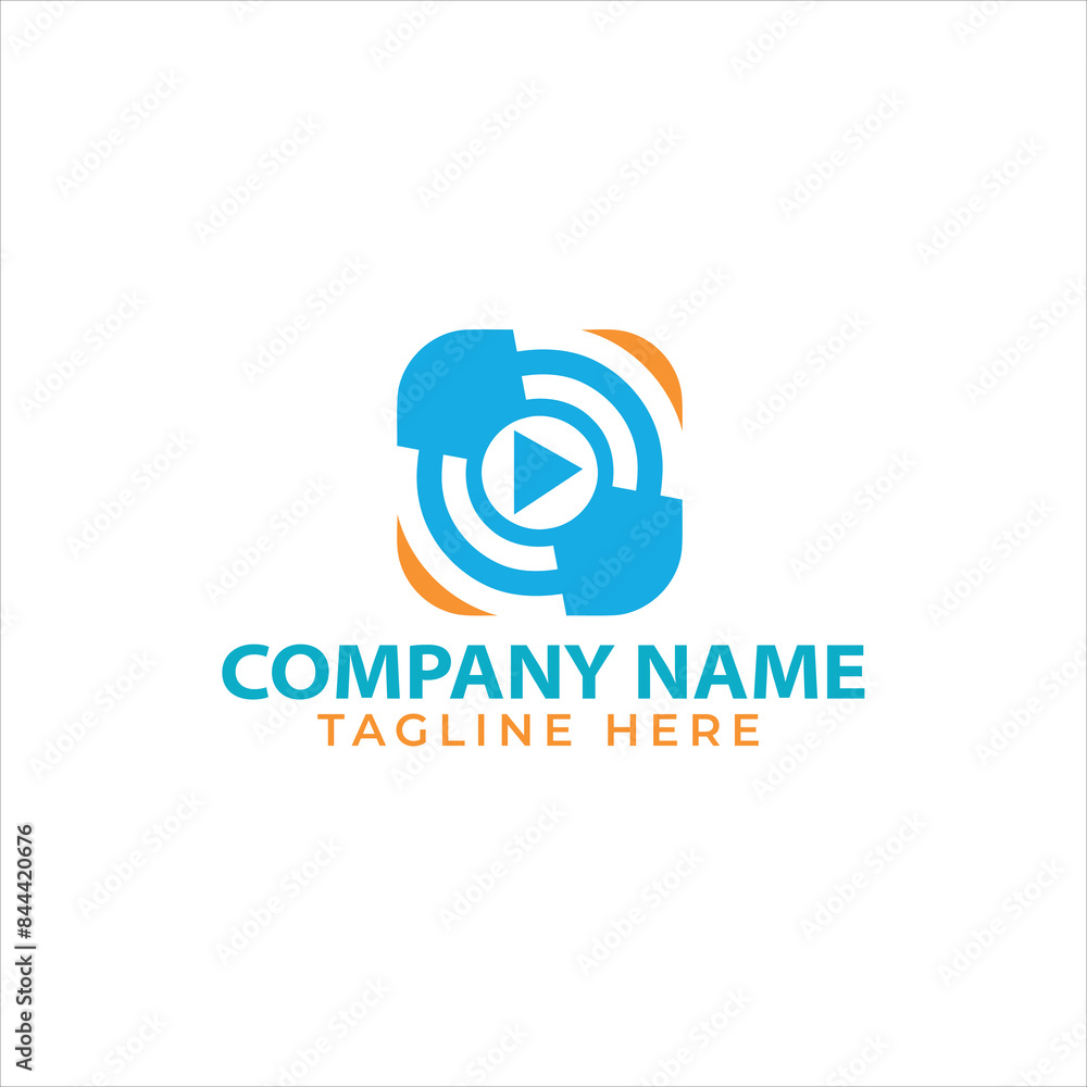 Fototapeta premium Audio music logo design 