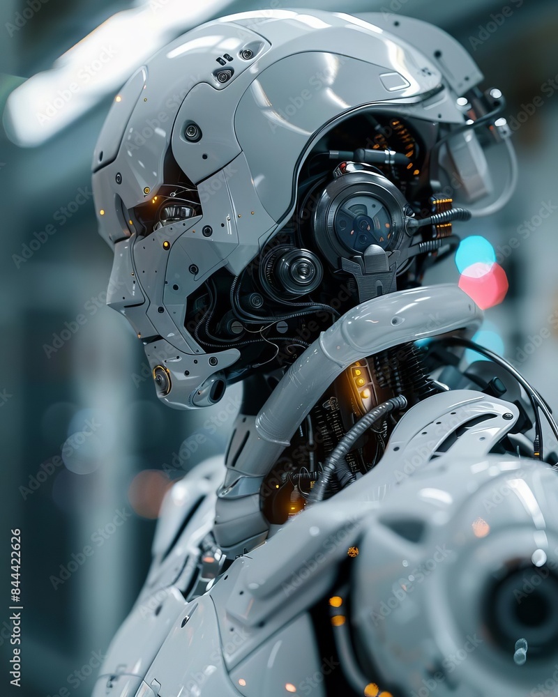 Fototapeta premium Doctor use AI robots for diagnosis