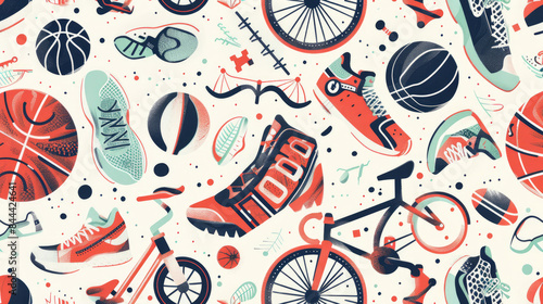 Sports Gear Icon Pattern