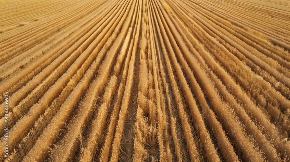 Ripe Flax Field Ready for Harvest in Golden Hues Ripe Flax Field Ready for Harvest in Golden Hues
