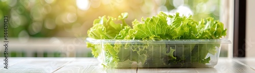 Fresh Green Salad in Transp...