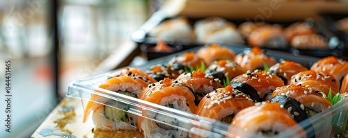 Sushi Rolls with Soy Sauce ...