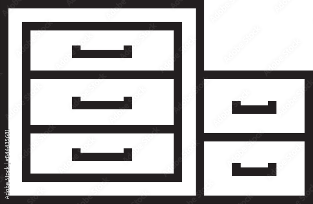 Cabinet Line Icon Cabinet Line Icon