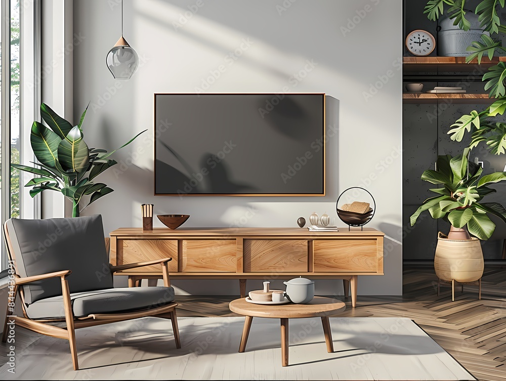 Mock up empty tv picture painting frame border, above white wall with vintage wooden table, , wooden thin minimal style frame, wabi sabi, farmhouse interior Mock up empty tv picture painting frame border, above white wall with vintage wooden table, , wooden thin minimal style frame, wabi sabi, farmhouse interior