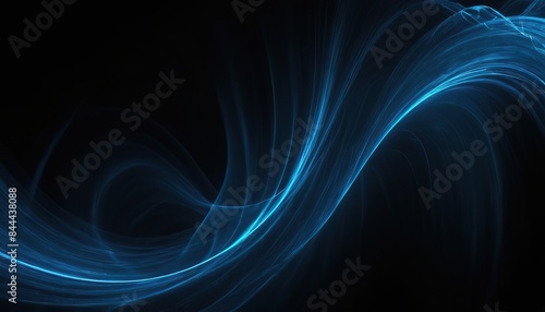 Abstract luxury gradient blue wave background smooth dark background