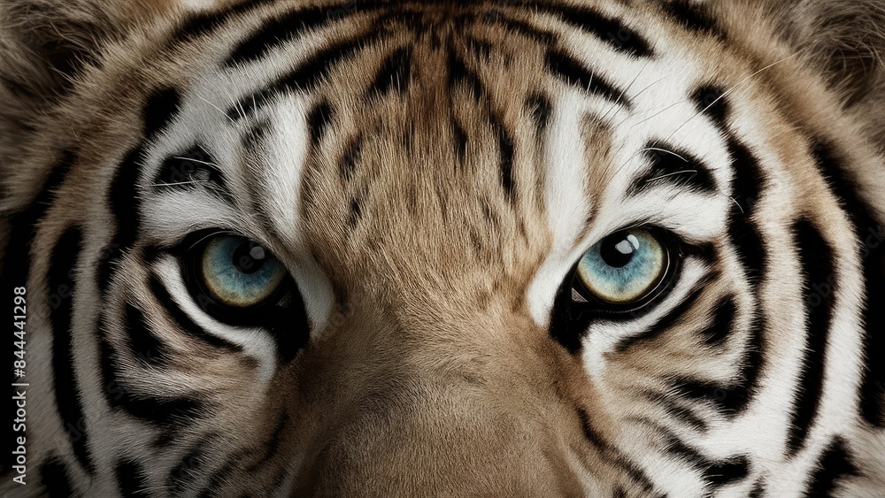 White tiger blue eyes close up. White tiger blue eyes close up.
