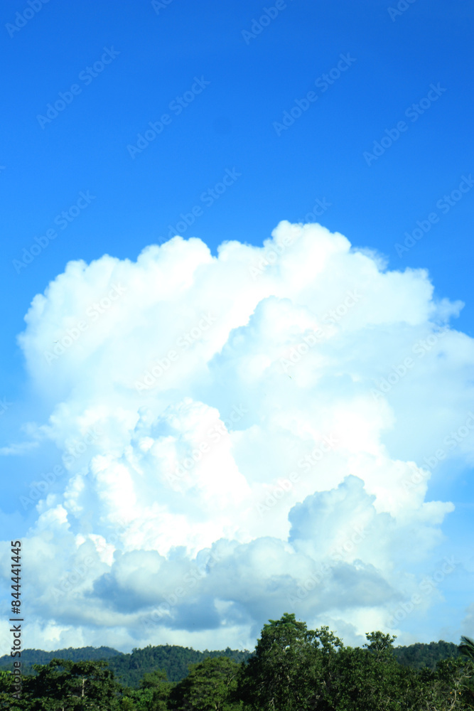 Cloudscape - Blue sky and white clouds, wide panorama Cloudscape - Blue sky and white clouds, wide panorama