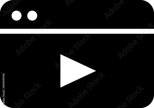 Video Player Icon with Play Button