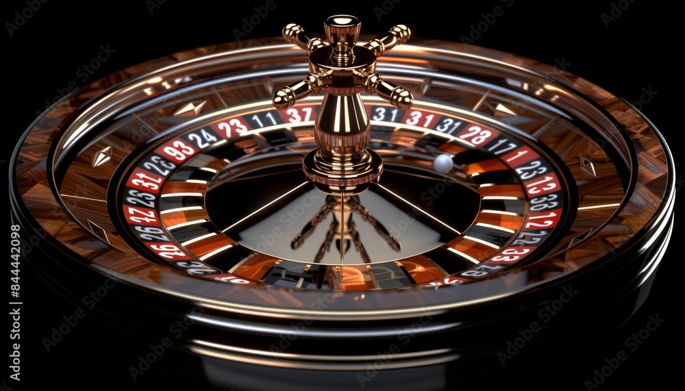 Close-up of roulette game in casino Close-up of roulette game in casino