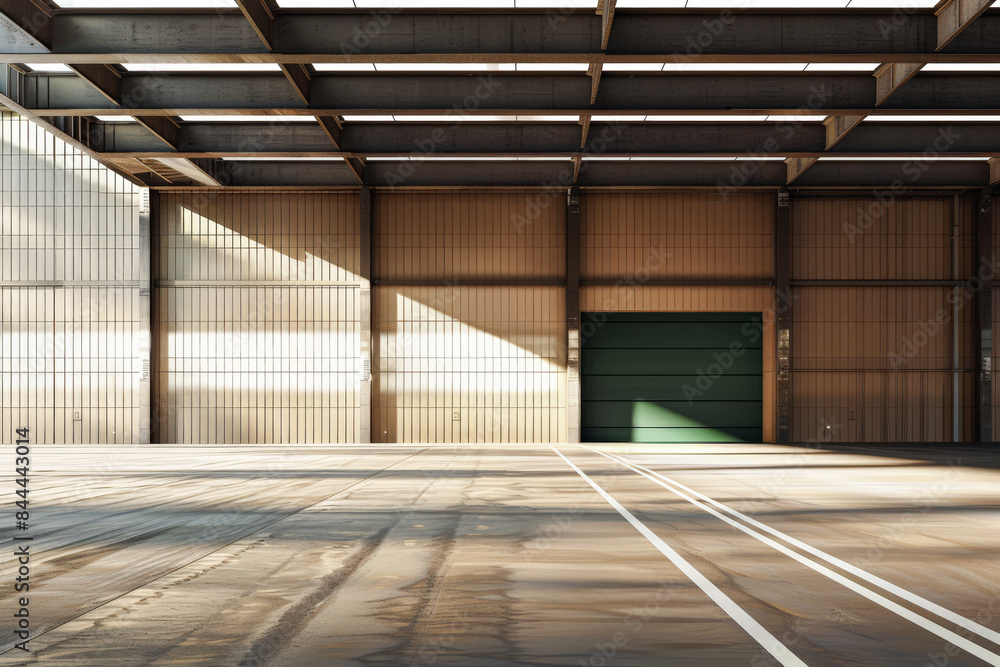Industrial empty warehouse space with copyspace for text. Industrial empty warehouse space with copyspace for text.