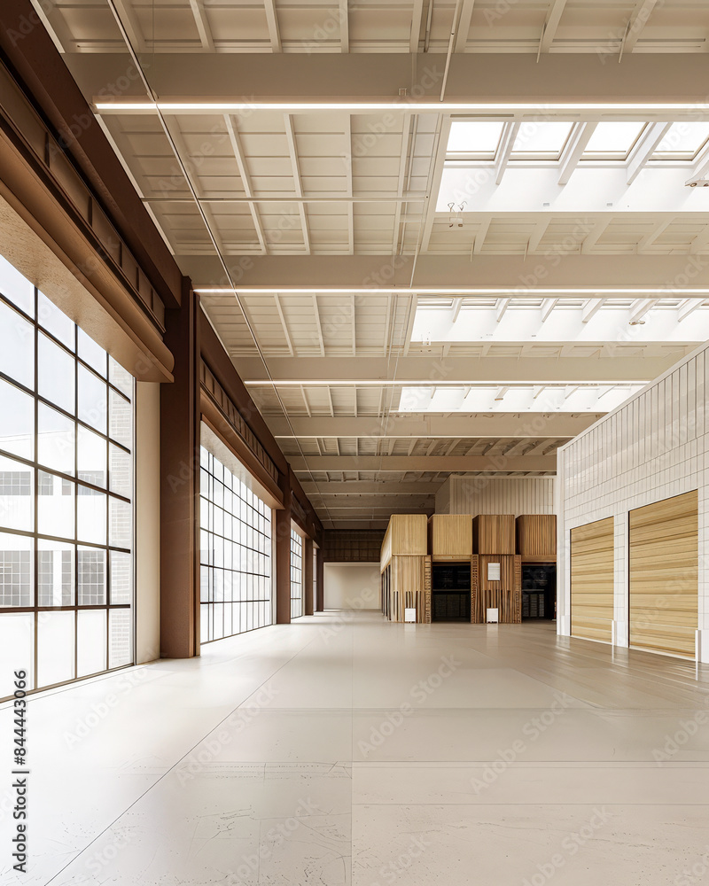 Industrial empty warehouse space with copyspace for text. Industrial empty warehouse space with copyspace for text.