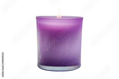 Purple Candle With Flame