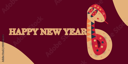 new year asian banner. vector illustration