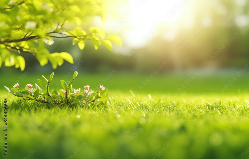 Nature landscape with green meadows, blue sky with clouds and mountains in the background. classic green landscape, Generative AI Nature landscape with green meadows, blue sky with clouds and mountains in the background. classic green landscape, Generative AI