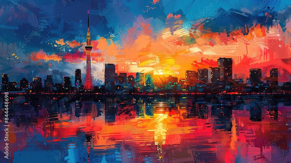 Luxurious Aesthetic Watercolor Art of City from around the World Luxurious Aesthetic Watercolor Art of City from around the World