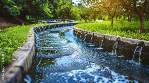 water drains drainage. Selective focus