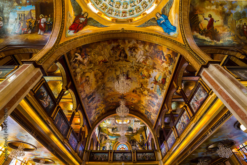 Interior of Coptic Orthodox Church in Sharm El Sheikh, Egypt photo