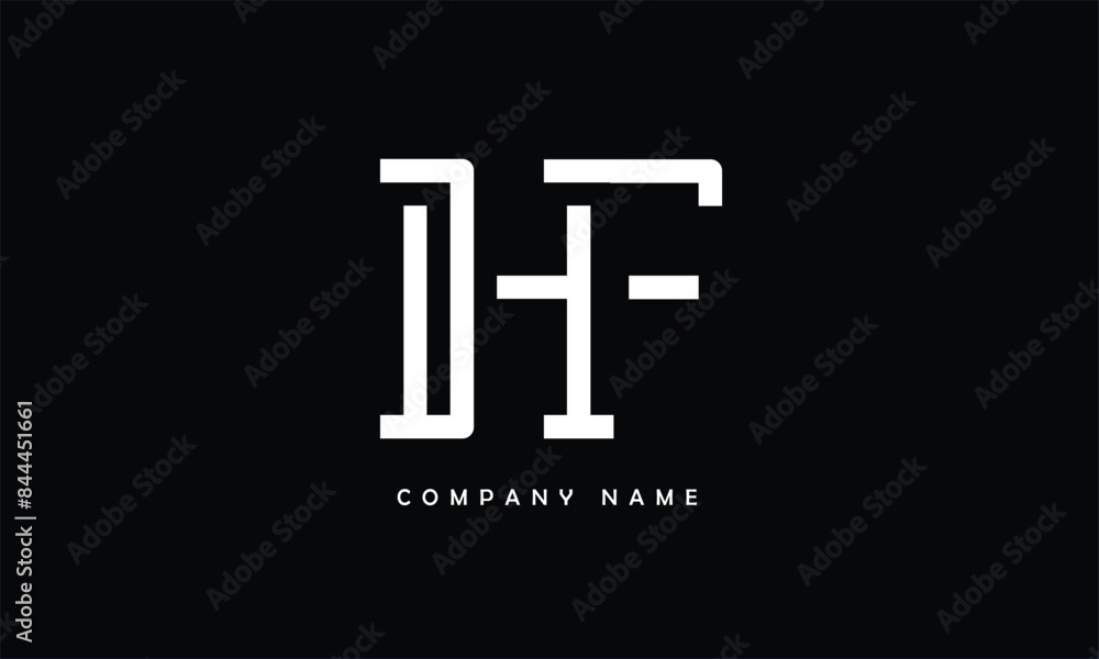 HF, FH, H, F Abstract Letters Logo Monogram HF, FH, H, F Abstract Letters Logo Monogram