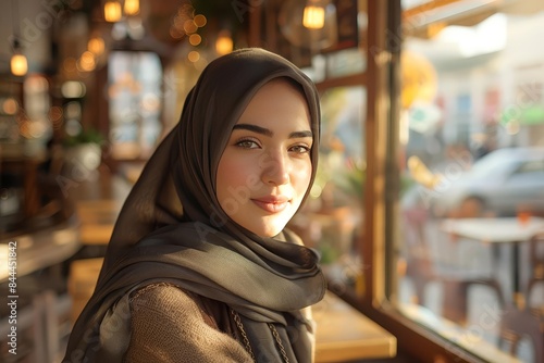 Capture a lifestyle shot of a woman in a hijab