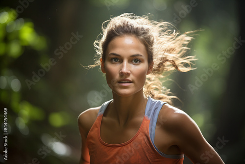 Generated by AI excited person jogging outdoors outside active way of life useful hobby