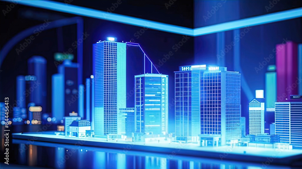 Commercial real estate development project, large multi-story office buildings in the city, image of developers and investors planning office buildings, Commercial real estate development project, large multi-story office buildings in the city, image of developers and investors planning office buildings,