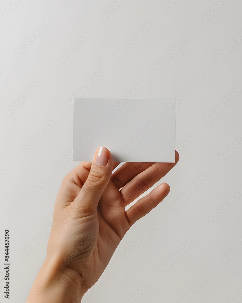 Hand Holding Blank Business Card Hand Holding Blank Business Card