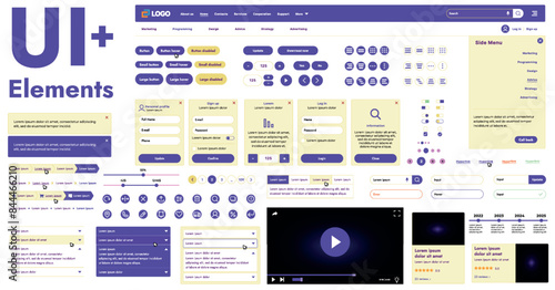 These graphic components provide a comprehensive approach to the development of interfaces that meet modern requirements for functionality and aesthetics in Internet resources.