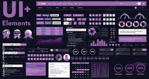 These graphic components provide a comprehensive approach to the development of interfaces that meet modern requirements for functionality and aesthetics in Internet resources.