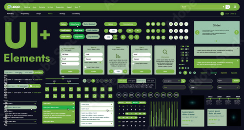 These graphic components provide a comprehensive approach to the development of interfaces that meet modern requirements for functionality and aesthetics in Internet resources.