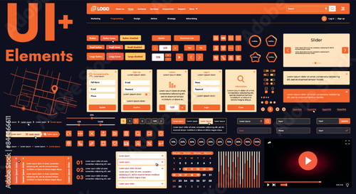 These graphic components provide a comprehensive approach to the development of interfaces that meet modern requirements for functionality and aesthetics in Internet resources.