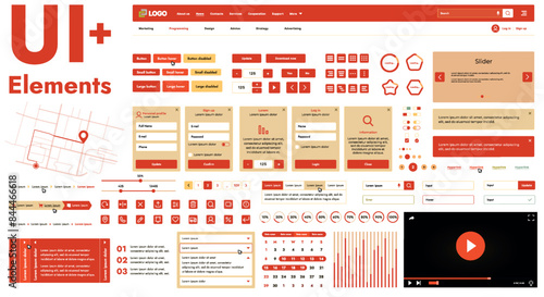 These graphic components provide a comprehensive approach to the development of interfaces that meet modern requirements for functionality and aesthetics in Internet resources.