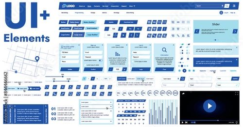 These graphic components provide a comprehensive approach to the development of interfaces that meet modern requirements for functionality and aesthetics in Internet resources.