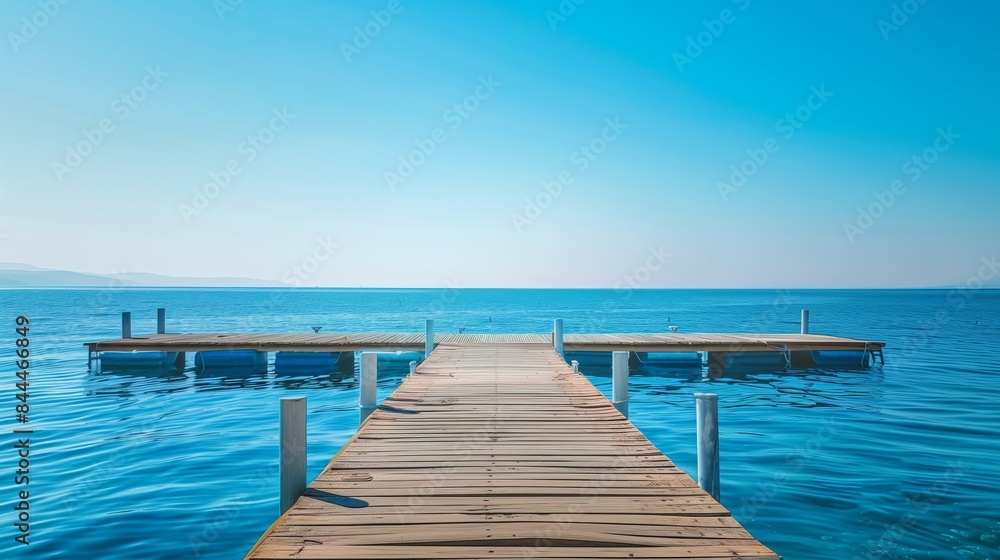 Obraz premium A vibrant harbor with empty docks symbolizes hope, renewal, and a fresh start after loss and uncertainty.