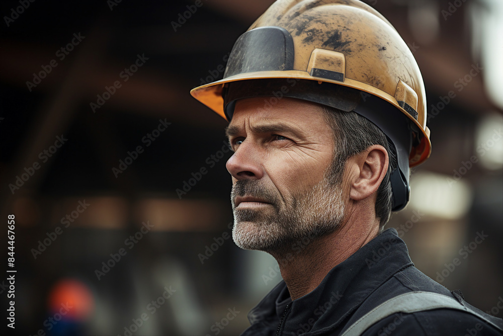 Created with generative ai image of successful businessman professional builder in hardhat Created with generative ai image of successful businessman professional builder in hardhat