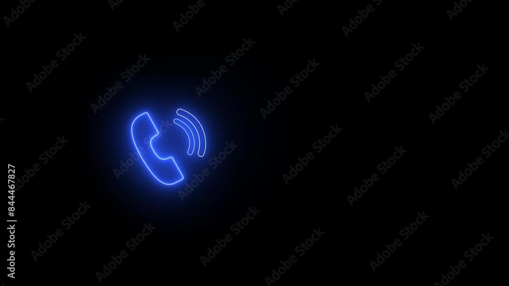 Neon Incoming call ring icon background black Screen animation of phone call icon. Glowing Calling icon concept animation. telephone icon animation. Neon Incoming call ring icon background black Screen animation of phone call icon. Glowing Calling icon concept animation. telephone icon animation.