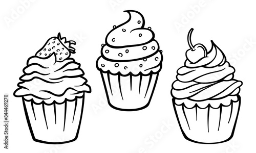 set of cupcakes