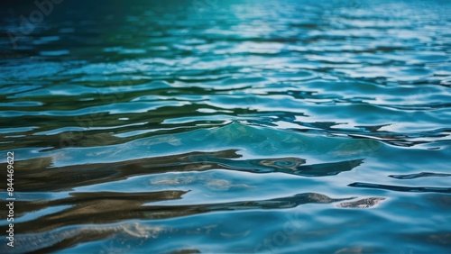 Calm sea surface. Seascape in early morning hours under clear skies