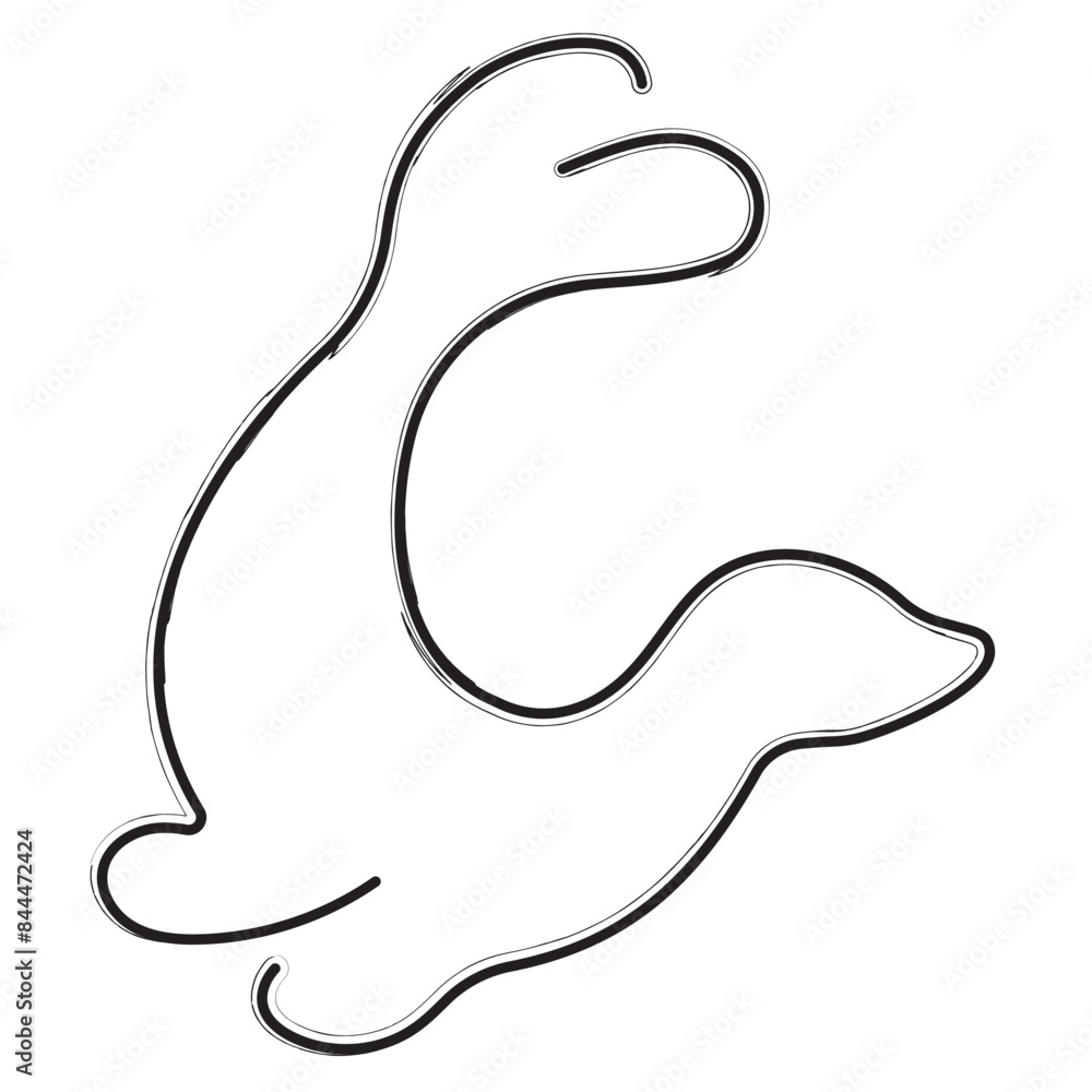 seal brush strokes on a white background. Vector illustration. seal brush strokes on a white background. Vector illustration.