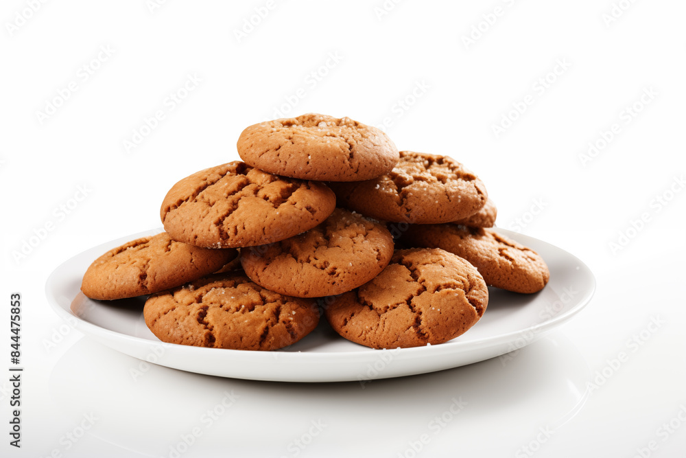 cookies with chocolate chips on isolated white background cookies with chocolate chips on isolated white background