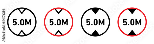 Five Meter Distance Sign Ensure Safety with Proper Distance Warnings Free Download Five Meter Distance Sign Ensure Safety with Proper Distance Warnings - GFXLoad