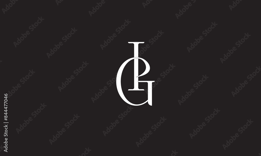GI, IG , G ,I, Abstract Letters Logo Monogram GI, IG , G ,I, Abstract Letters Logo Monogram