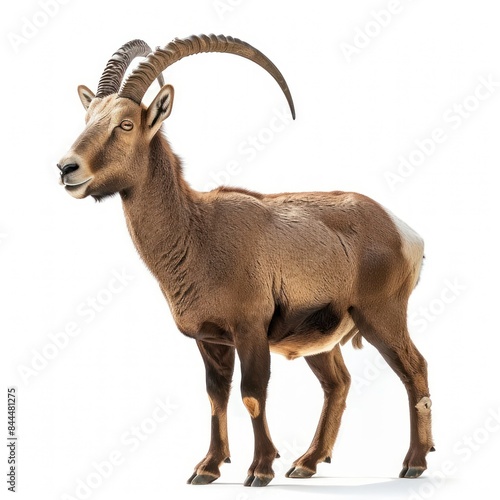  Ibex isolated on white background 