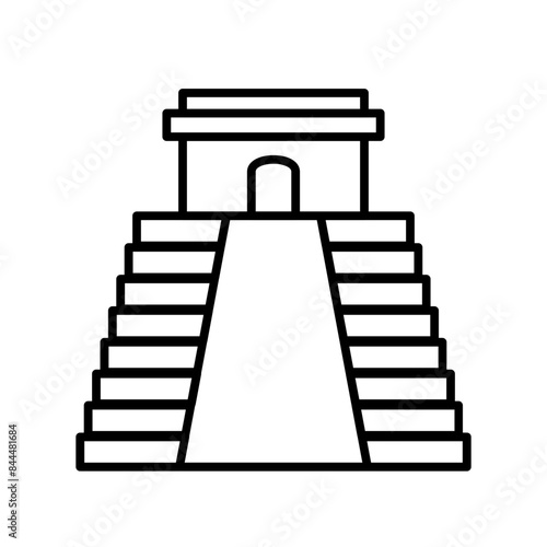 maya pyramid icon photo