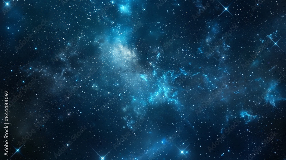 Obraz premium The vast expanse of space filled with stars and galaxies, providing a visually stunning background for adding text or graphics related to space exploration missions, scientific discoveries,