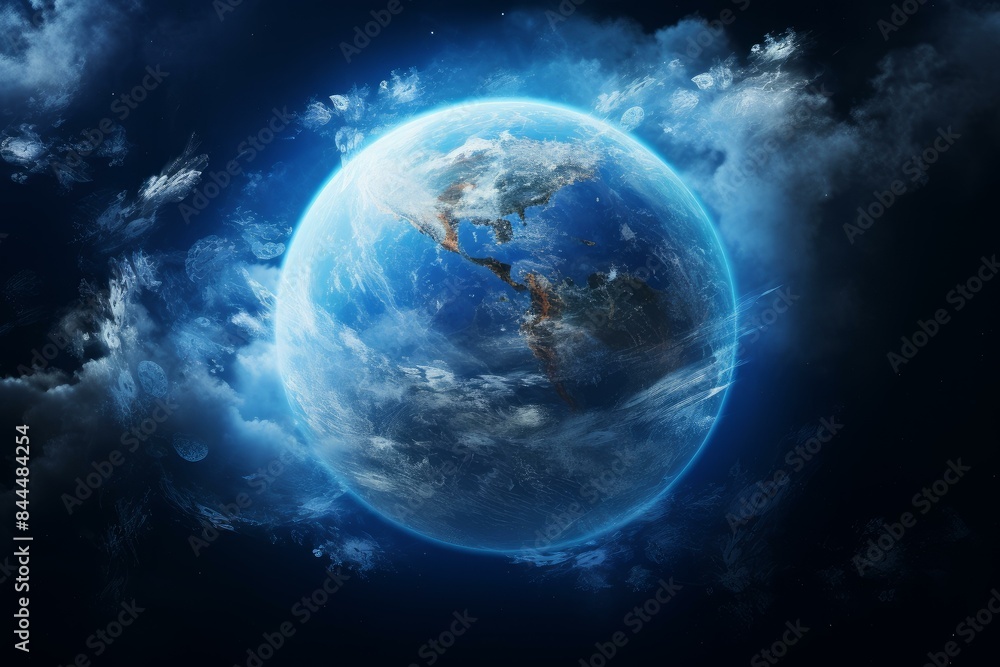 Stunning high-resolution image of earth with a vivid cosmic backdrop, symbolizing exploration and nature Stunning high-resolution image of earth with a vivid cosmic backdrop, symbolizing exploration and nature