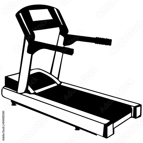 ELECTRIC WALKING TREADMILL ICON VECTOR ILLUSTRATIOM SYMBOL DESIGN