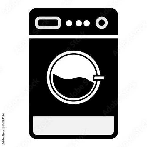 single tub washing machine vector icon