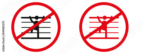 No Climbing Allowed Safety Sign Ensure Safety in Restricted Zones