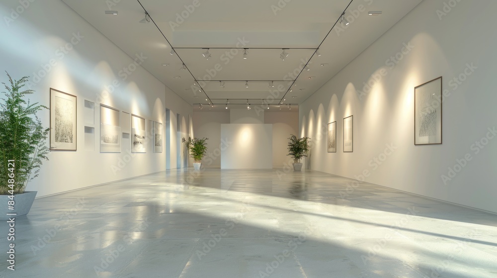 Obraz premium 3D rendering exhibition background