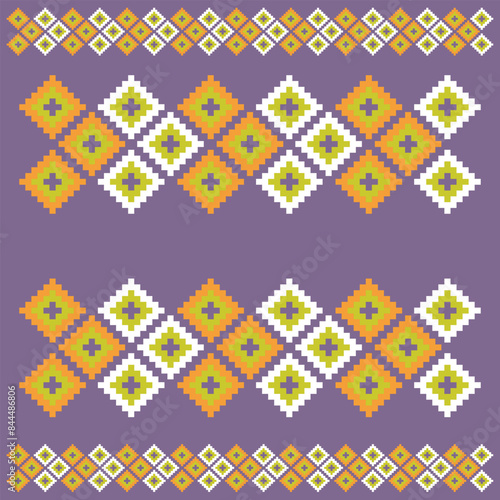 Art & Illustration pattern, seamless, fabric, texture, ornament, vector, design, decoration, embroidery, wallpaper, illustration, textile, knitting, christmas, knit, wool, color, vintage, fashion, clo